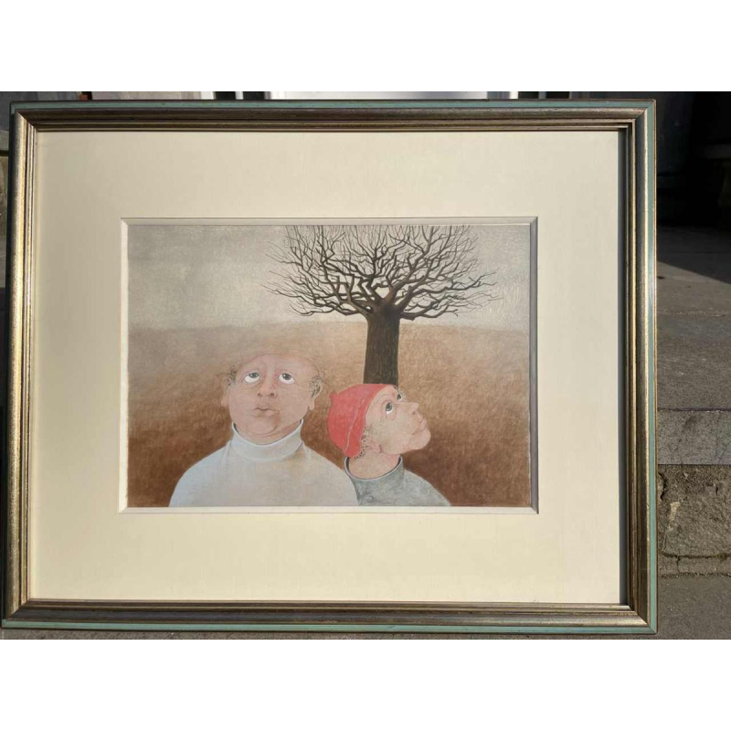 Jean-Pierre FELIX (1938-) 2 personnages daté 1980 technique mixte