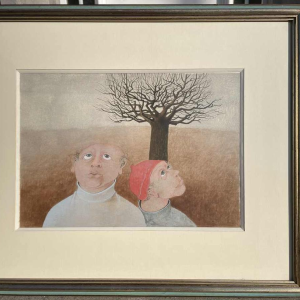 Jean-Pierre FELIX (1938-) 2 personnages daté 1980 technique mixte