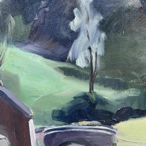 Louise BOXUS -CHEVY « Paysage ardennais » huile sur toile