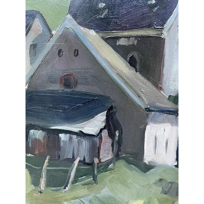 Louise BOXUS -CHEVY « Paysage ardennais » huile sur toile