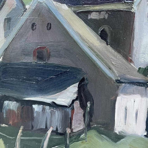 Louise BOXUS -CHEVY “Ardennenlandschap” olieverf op doek