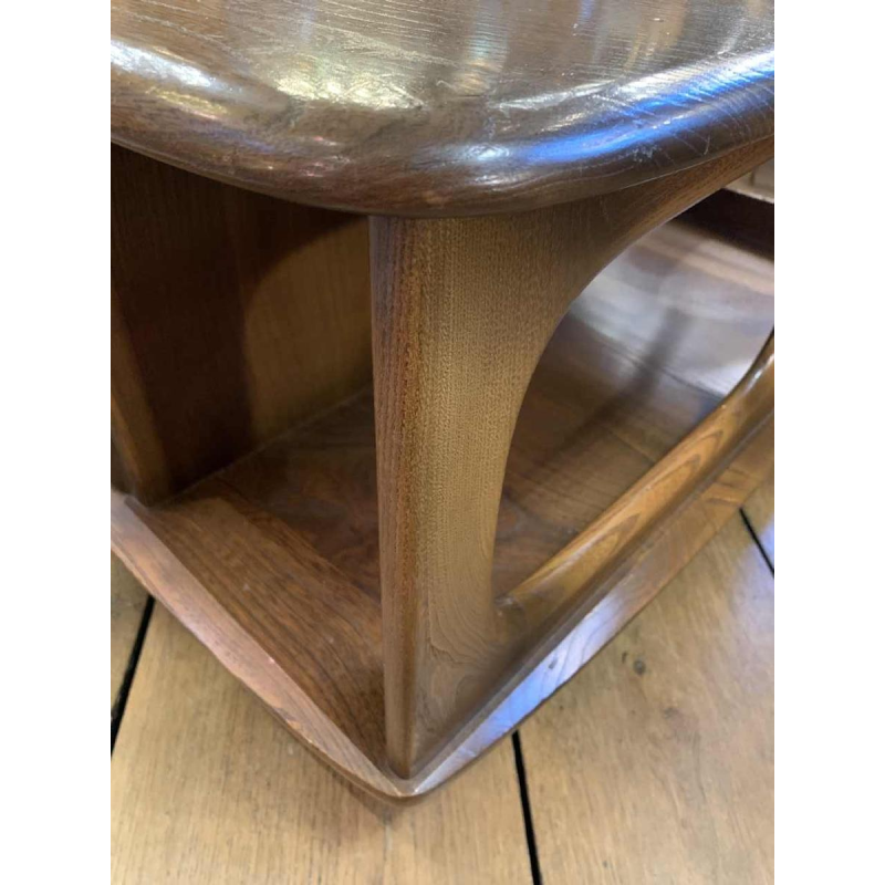 Vintage salontafel / salontafel, Scandinavisch design, lades opbergwielen, jaren