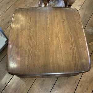 Vintage salontafel / salontafel, Scandinavisch design, lades opbergwielen, jaren