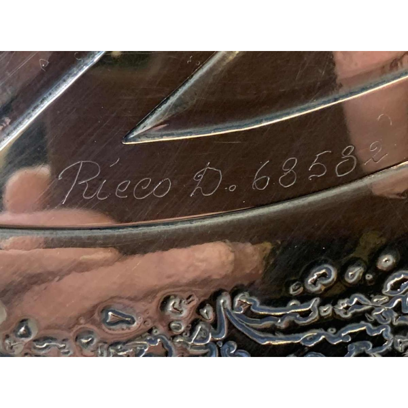 RICCO D, Table basse Mid-Century en laiton gravÃ© oxydÃ©, Design belge 1970s,