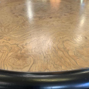 De Coene (attribuÃ©) Table Basse Ronde Tournante Art DÃ©co, Loupe d'Erable & EbÃ¨ne