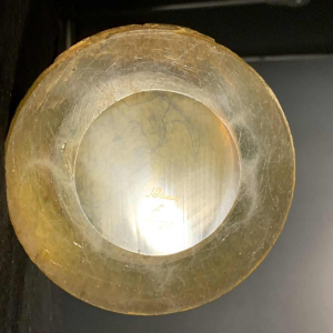 DAUM NANCY ""MADELIEFJES " diabolo vaas, zuurvrij goud en zilver versterkte 1910