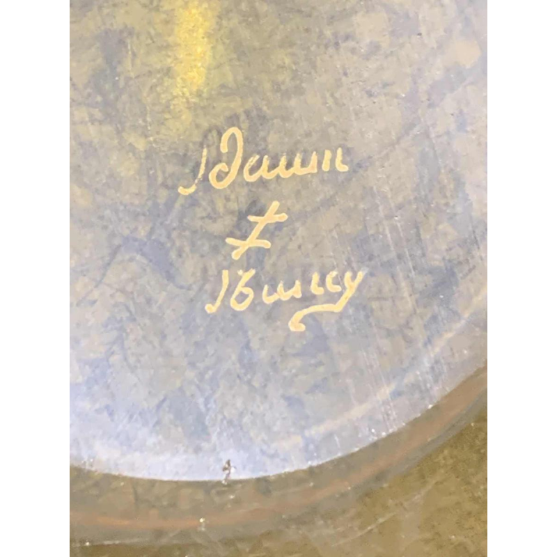 DAUM NANCY, vase diabolo MARGUERITES dÃ©gagÃ© acide, rehaut or et argent 1910