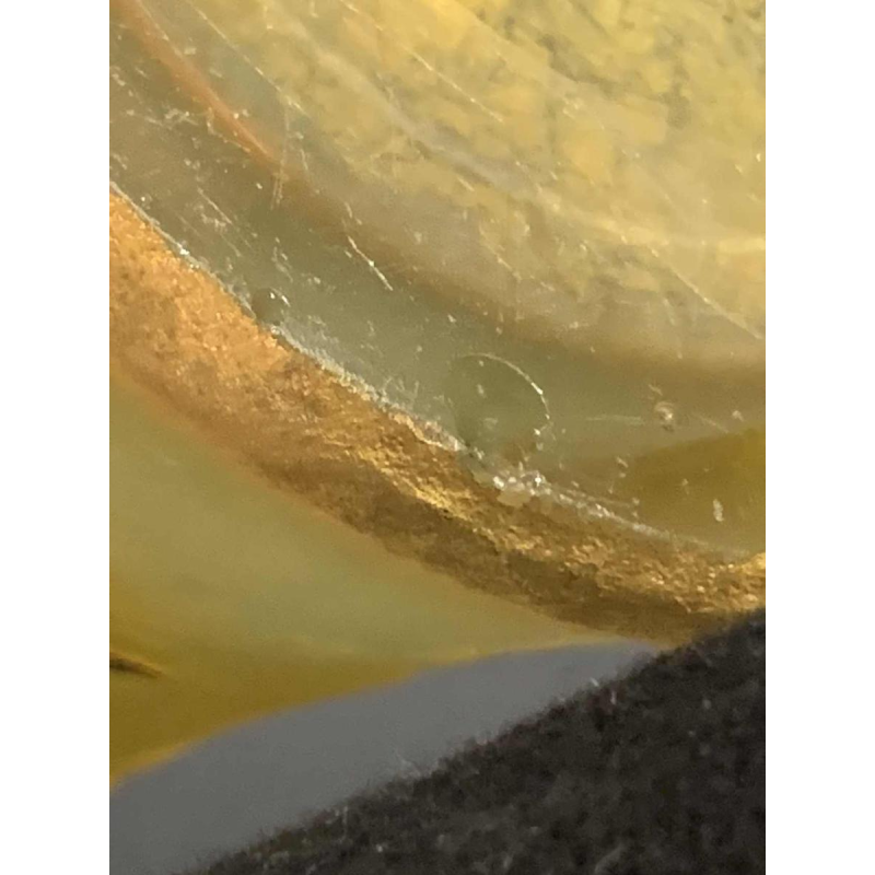 DAUM NANCY " DAISIES " diabolo vase, acid free, gold and silver enhanced 1910