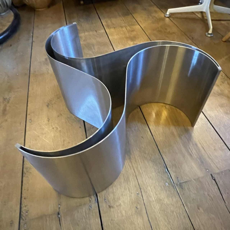 PATRICE MAFFEI & KAPPA " Come`te " Table Basse / Salon, Acier Inoxidable, 1971