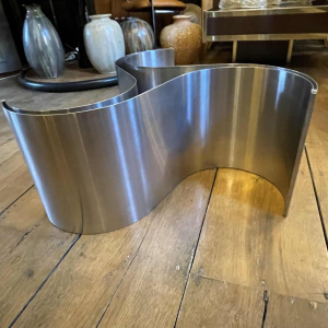 PATRICE MAFFEI & KAPPA " Come`te " Table Basse / Salon, Acier Inoxidable, 1971