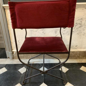 Suite de 4 Chaises / Fauteuils italiennes SAVONAROLA Fer Forgé, 1940s