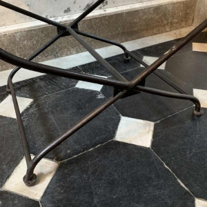 Suite de 4 Chaises / Fauteuils italiennes SAVONAROLA Fer Forgé, 1940s