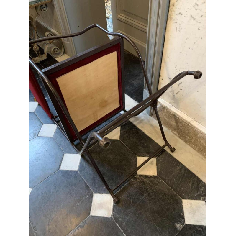 Suite van 4 Italiaanse SAVONAROLA Stoelen / Fauteuils, Smeedijzeren, 1940s