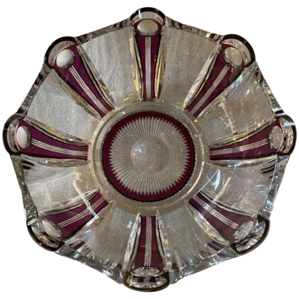 Val Saint-Lambert coupe art déco époque 1925 en cristal création Joseph Simon