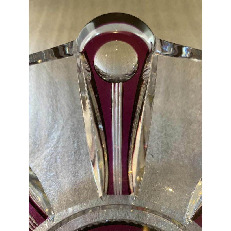 Val Saint-Lambert Art Deco crystal cup from the 1925s, created by Joseph Simon