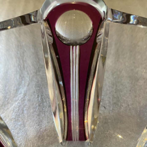 Val Saint-Lambert Art Deco crystal cup from the 1925s, created by Joseph Simon