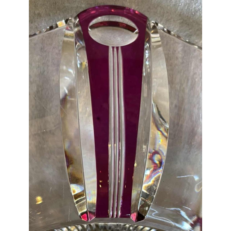 Val Saint-Lambert coupe art déco époque 1925 en cristal création Joseph Simon