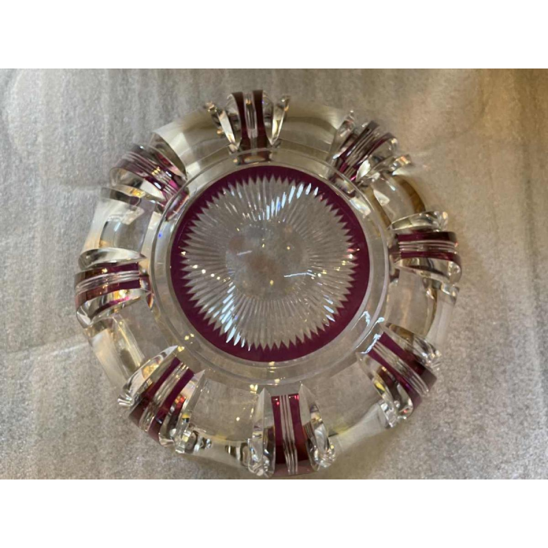 Val Saint-Lambert Art Deco crystal cup from the 1925s, created by Joseph Simon