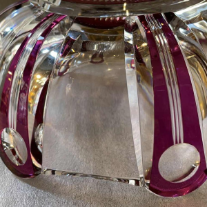 Val Saint-Lambert Art Deco crystal cup from the 1925s, created by Joseph Simon