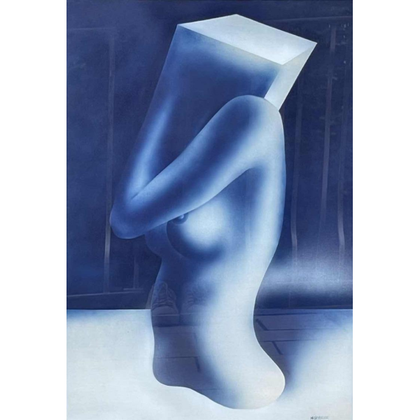 Michel Ciparisse acrylique « buste » époque vers 1970