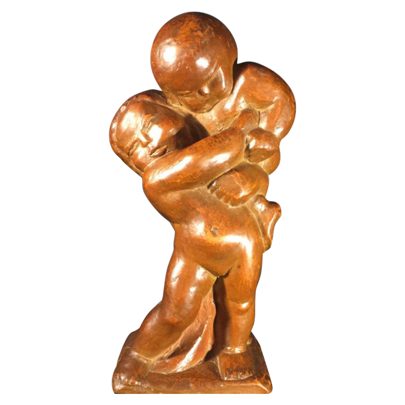 Jean Canneel, " PUTTI "sculpture Chérubins en terre cuite sécessionniste, 1930