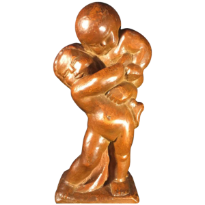 Jean Canneel " PUTTI " sculpture secessionist cherubs, terracotta, 1930