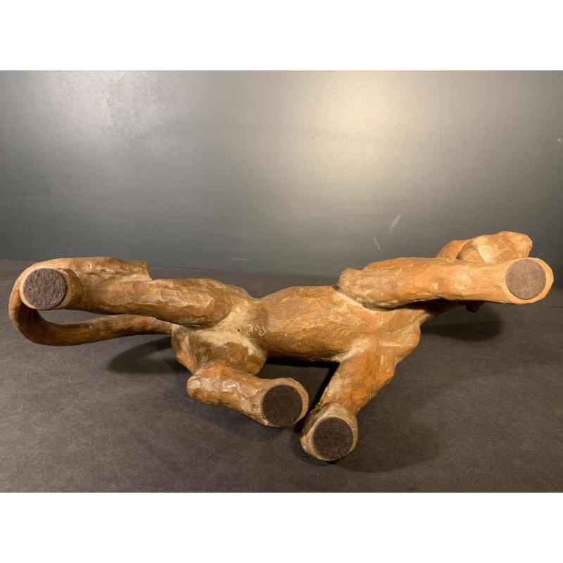 R. POLLIN, Art Deco Terracotta Panther / Lion / Lioness Sculpture, 1930s