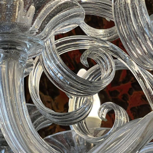 BAROVIER & TOSO / MURANO, Venetian glass chandelier, 12 light arms 1970s