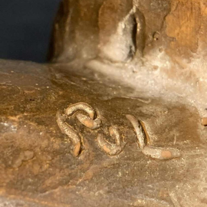 R. POLLIN, Art Deco Terracotta Panter / Leeuw / Leeuwin Sculptuur, jaren 30