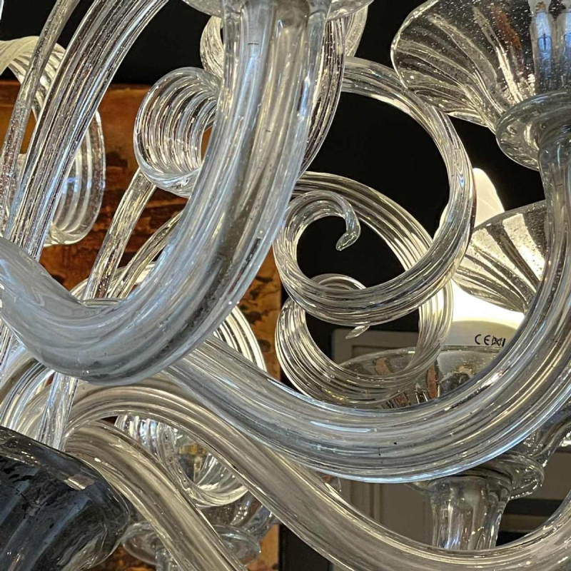 BAROVIER & TOSO / MURANO, Lustre vÃ©nitien en verre Ã  12 bras de lumiÃ¨re 1960s