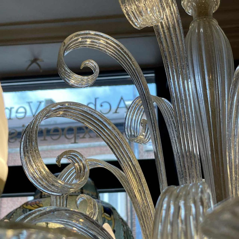 BAROVIER & TOSO / MURANO, Venetian glass chandelier, 12 light arms 1970s