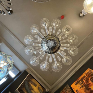 BAROVIER & TOSO / MURANO, Venetian glass chandelier, 12 light arms 1970s