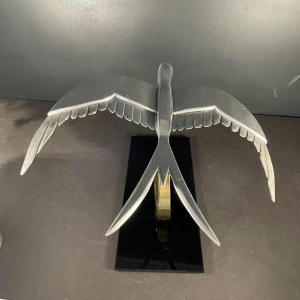 Sculpture Animalière Art Déco " Oiseau " Aluminium / Laiton / Acier, ca 1930s