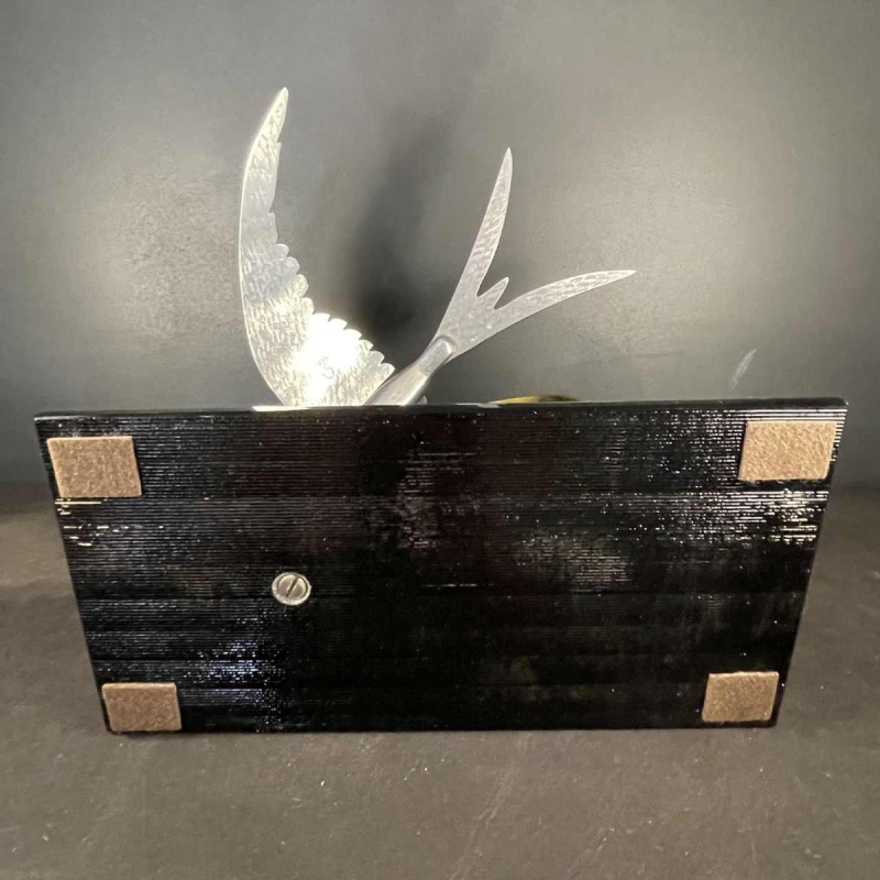 Sculpture Animalière Art Déco " Oiseau " Aluminium / Laiton / Acier, ca 1930s