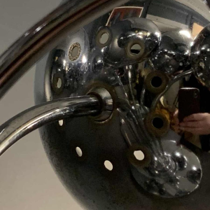 Rare lampe Ã  poser "Eyeball" space age, acier chromÃ©, 5 bras lumiÃ¨res, 1970s