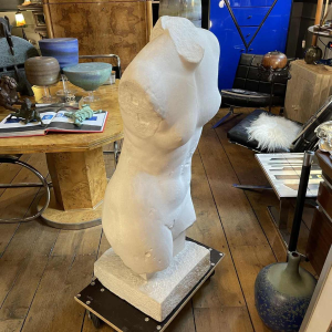 LOLA DI VITO *Grand plâtre d'atelier* sculpture buste de femme, pièce unique