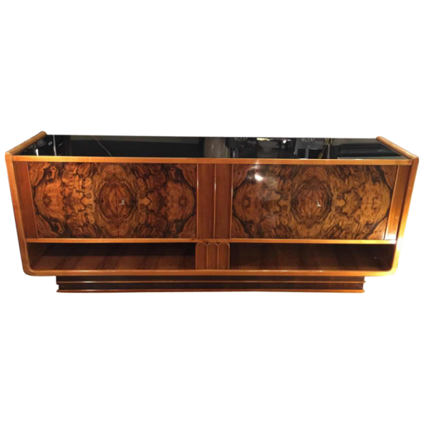 Important buffet / enfilade Art Déco en loupe de noyer, circa 1930