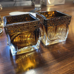 PENTTI SARPANEVA TURUN HOPEA FINLAND voor OY KUMELA LTD, glaswerkset ca 1972