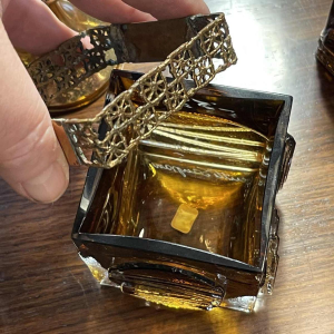 PENTTI SARPANEVA TURUN HOPEA FINLAND pour OY KUMELA LTD set de verreries ca 1972