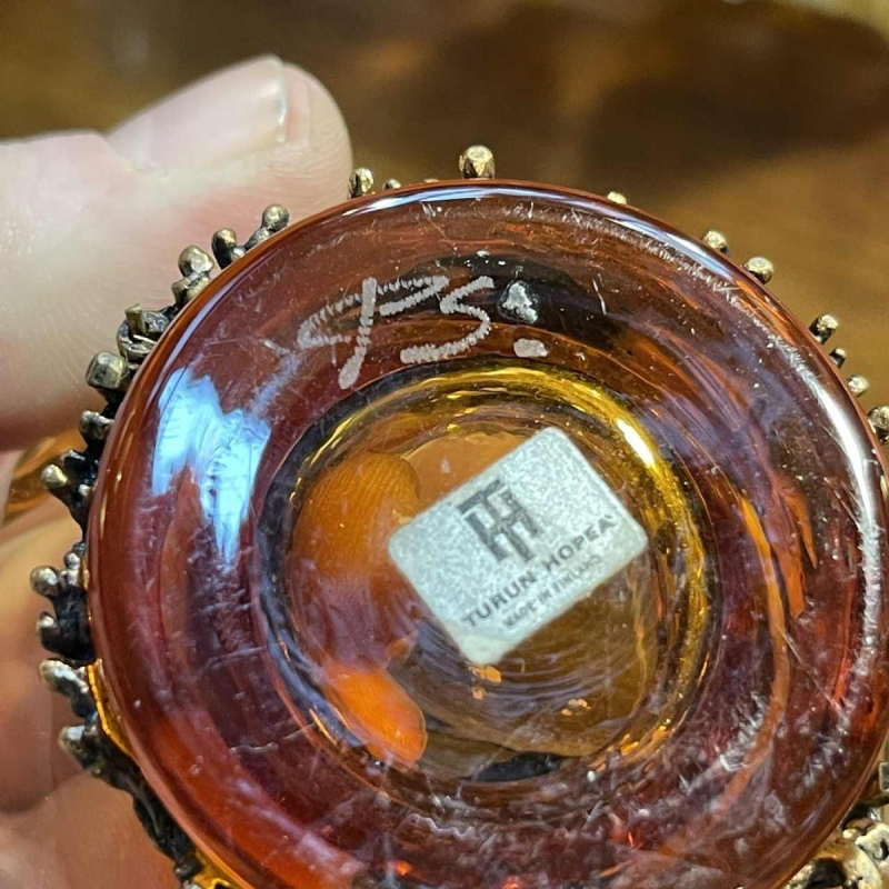 PENTTI SARPANEVA TURUN HOPEA FINLAND pour OY KUMELA LTD set de verreries ca 1972