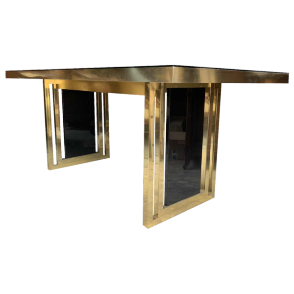 Romeo Rega (attribuÃ©), table de salle a manger, Design italien Hollywood Regency