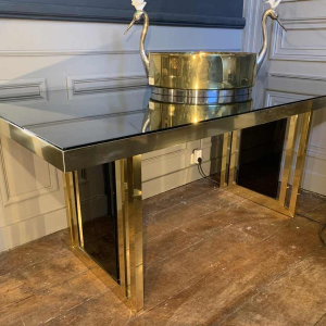 Romeo Rega (attribuÃ©), table de salle a manger, Design italien Hollywood Regency