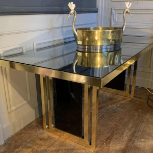 Romeo Rega (attribuÃ©), table de salle a manger, Design italien Hollywood Regency