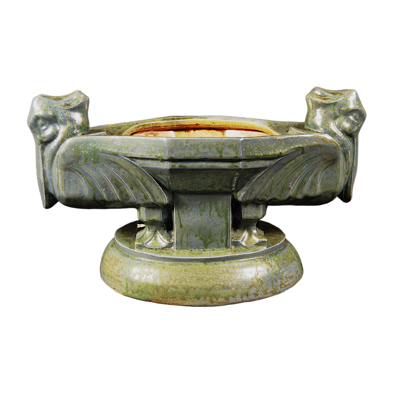 ROGER GUERIN, jardinière pélicans, grès de Bouffioulx sculpture Art Déco 1925