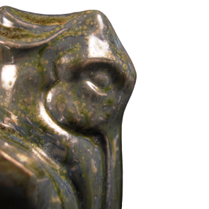 ROGER GUERIN, pelikaan plantenbak, Bouffioulx steengoed, Art Deco sculptuur 1925