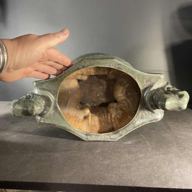 ROGER GUERIN, jardinière pélicans, grès de Bouffioulx sculpture Art Déco 1925