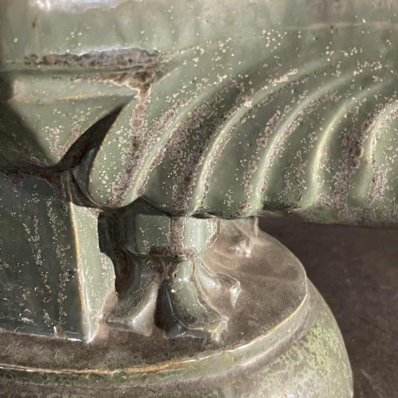 ROGER GUERIN, jardinière pélicans, grès de Bouffioulx sculpture Art Déco 1925