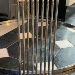 Round Chromed Steel Coffee Table, Italian Design, Vintage 1970s