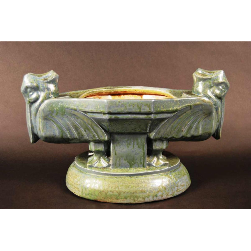 ROGER GUERIN, jardinière pélicans, grès de Bouffioulx sculpture Art Déco 1925