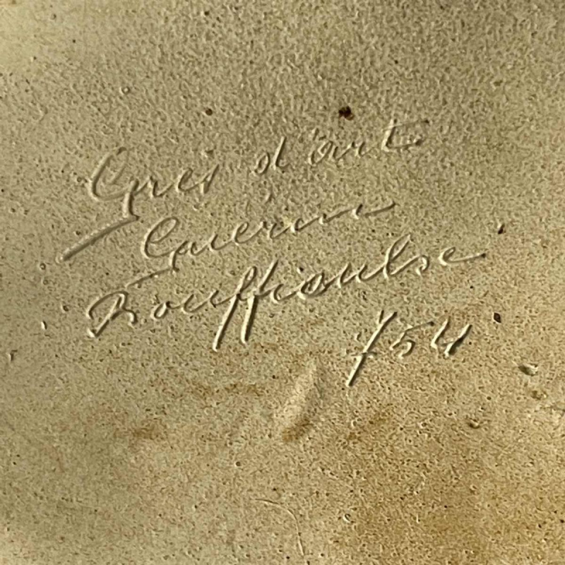 ROGER GUERIN, jardinière pélicans, grès de Bouffioulx sculpture Art Déco 1925